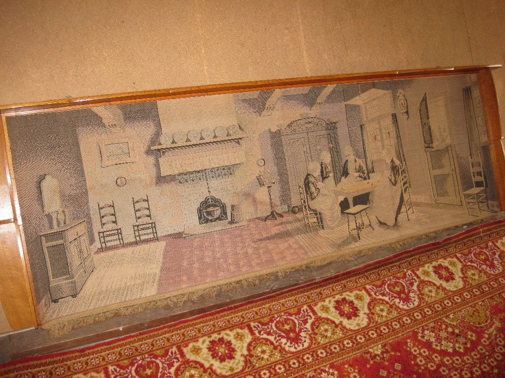 Uniek wandtapijt 1,90mx0,63m uit 1946, Ophalen