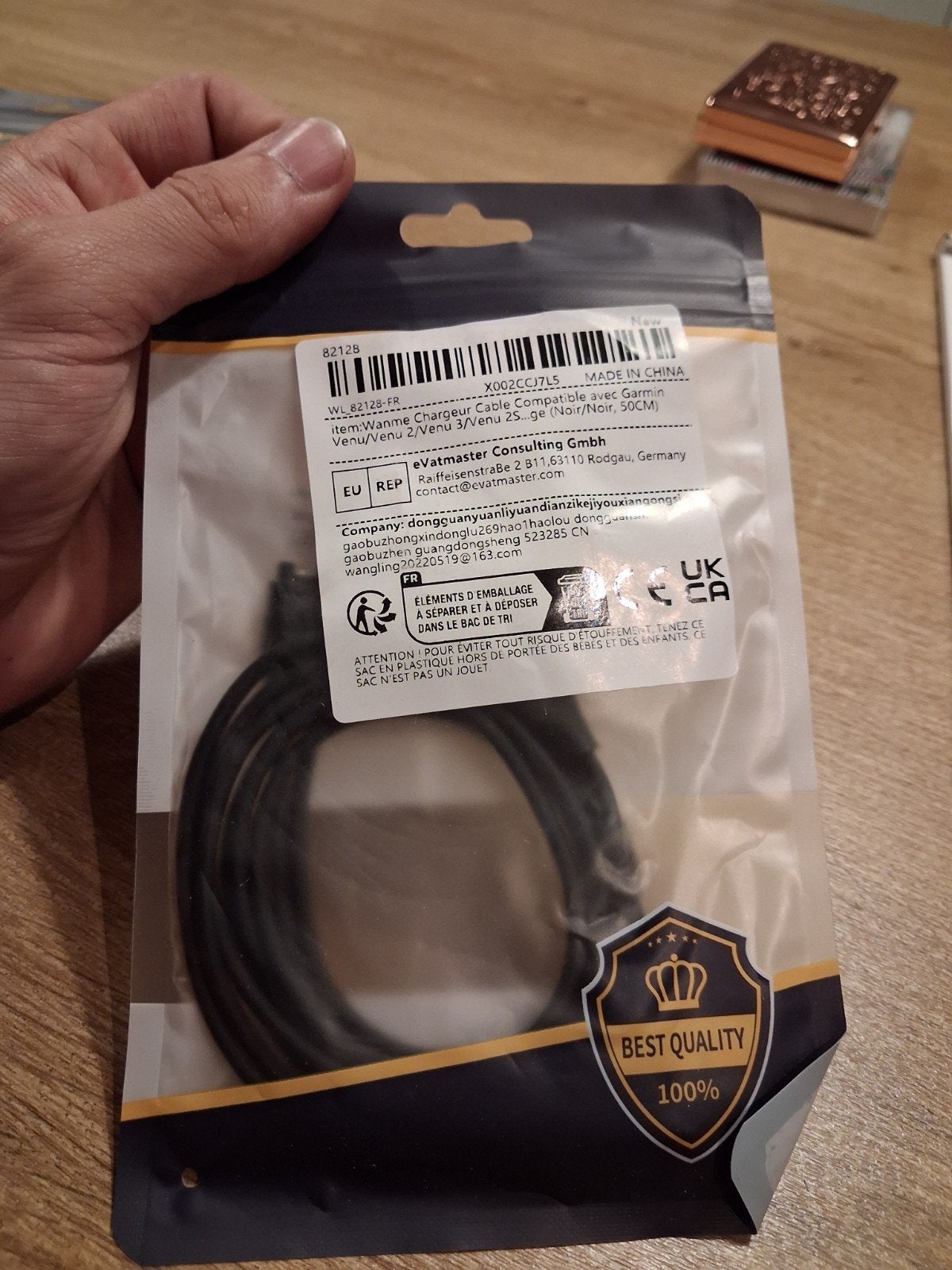 Oplaadkabel voor Garmin Venu/Venu 2/Venu 3/Venu 25, Verzenden, Nieuw