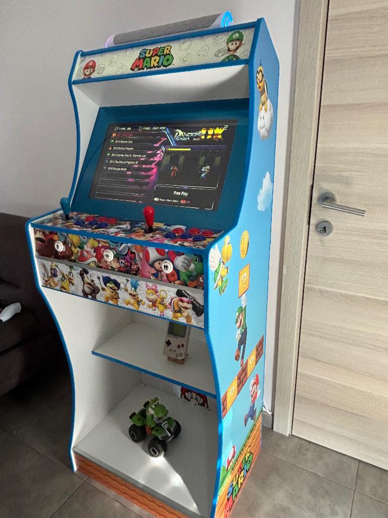 Borne arcade super Mario 10.000 jeux, 2 joueurs, Enlèvement, Comme neuf, Aventure et Action