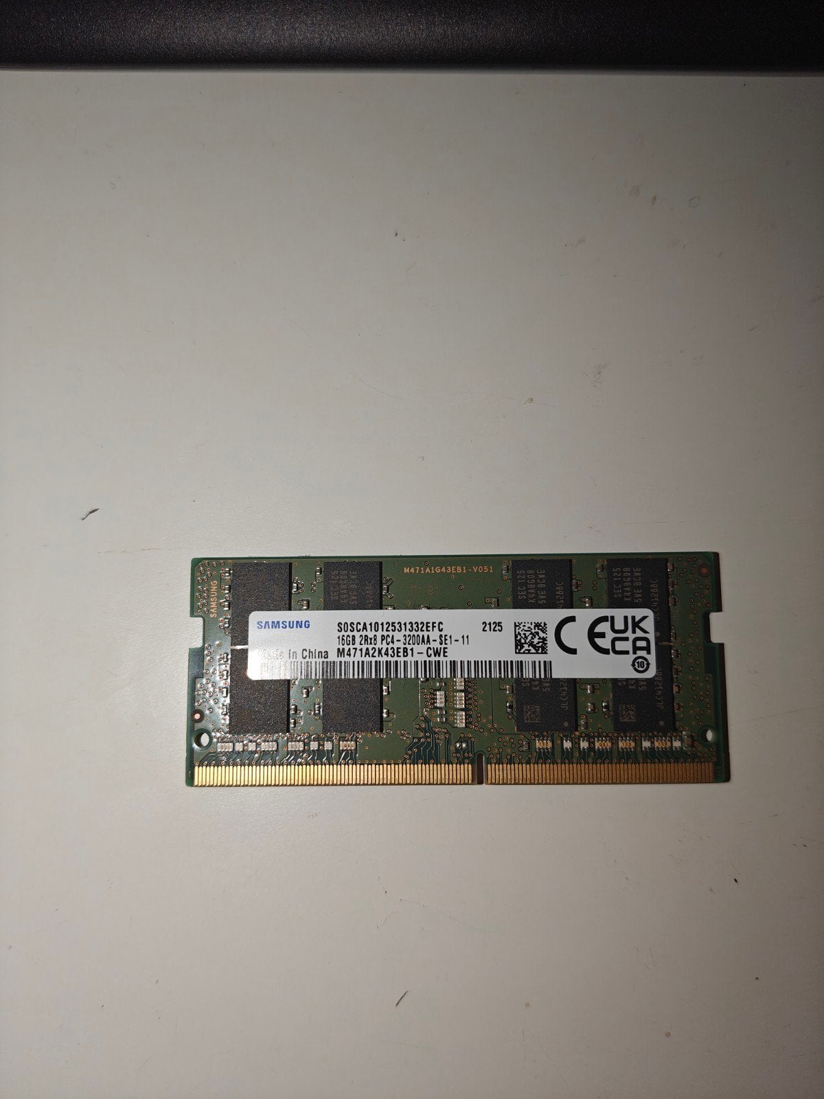 16GB Samsung DDR4 RAM 3200MHz, Computers en Software, Intern, Gebruikt, 16GB, Ophalen of Verzenden