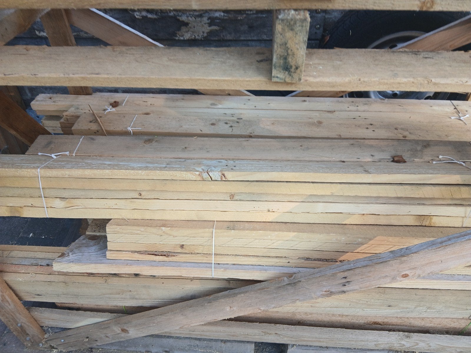houten latten, Ophalen