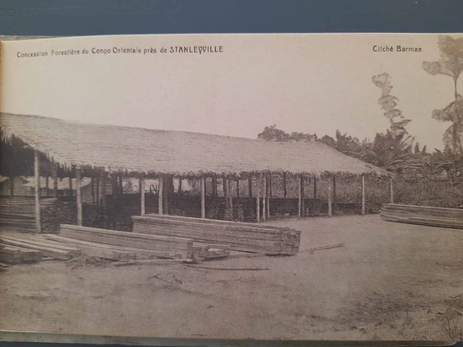 Carte postale Stanleyville - Concession forestière Congo Est, Enlèvement ou Envoi, 1940 à 1960, Non affranchie, Artisanats et Métiers