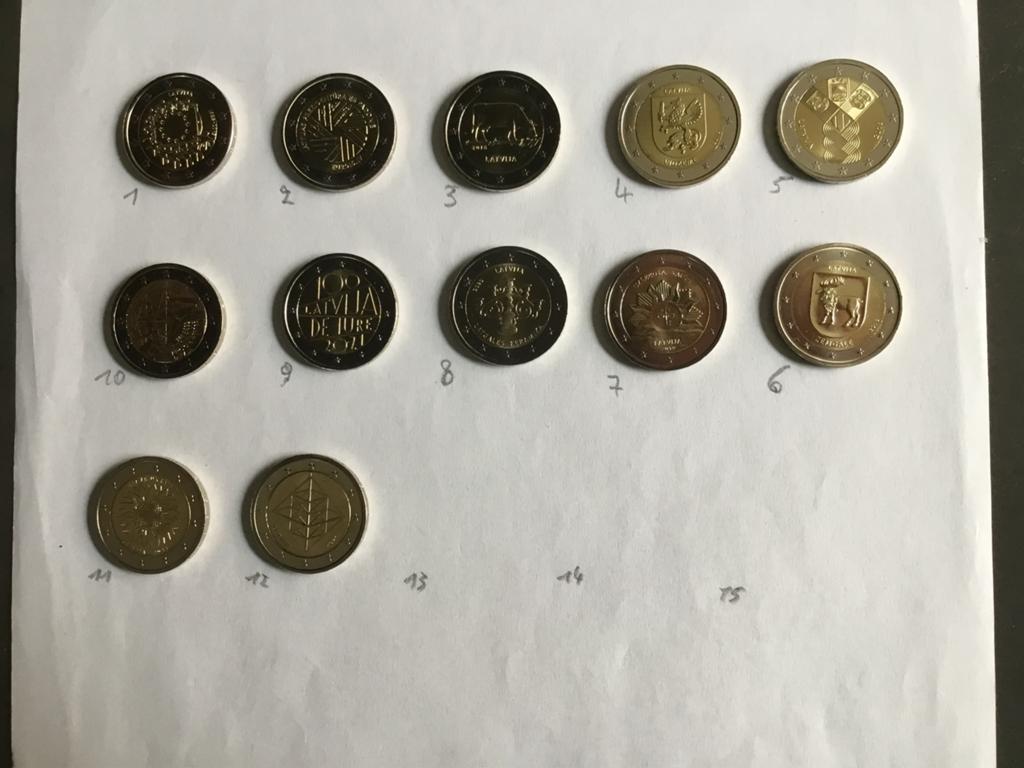 Allerlei euromunten Letland, Postzegels en Munten, Munten | Europa | Euromunten, Losse munt, 2 cent, België, Ophalen of Verzenden