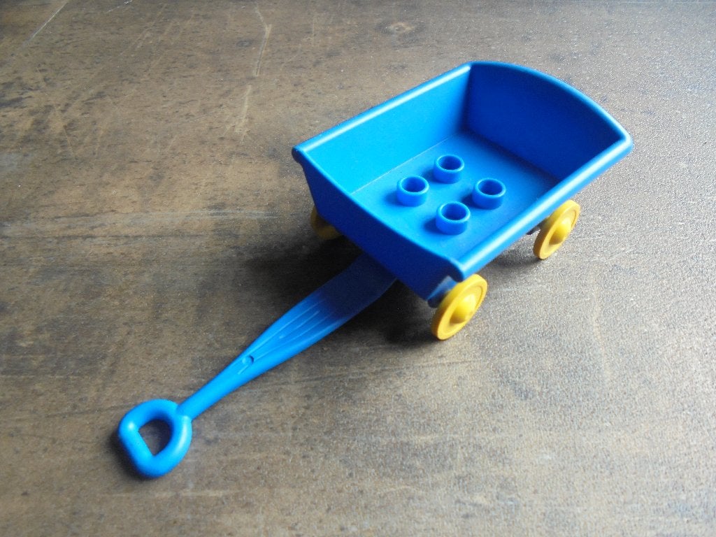 Lego Duplo Hand Wagon with Yellow Wheels (zie foto's) 6, Ophalen of Verzenden, Gebruikt, Losse stenen, Duplo