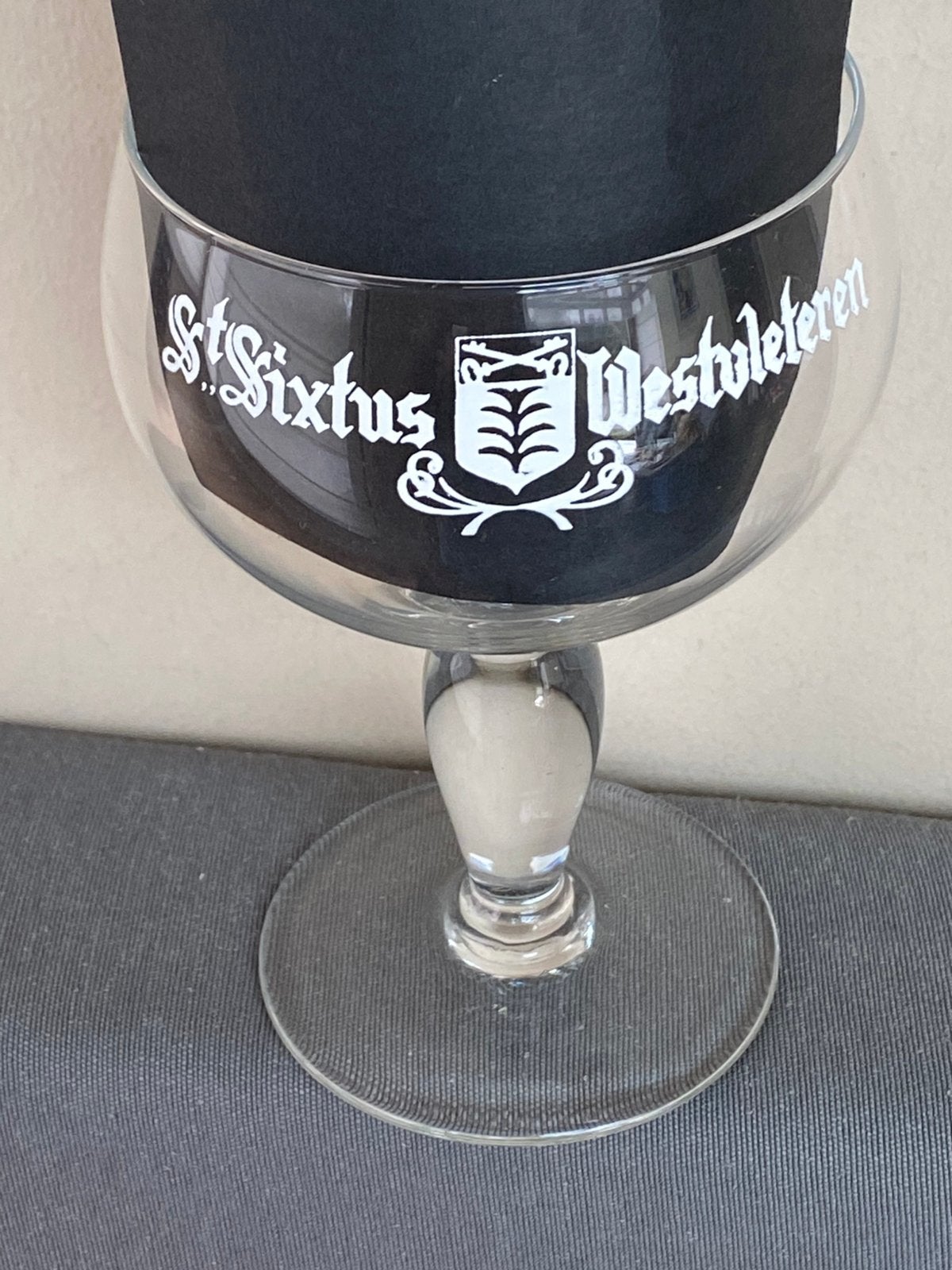 Oud glas trappist brouwerij abdij ST. SIXTUS - WESTVLETEREN, Enlèvement ou Envoi, Comme neuf, Verre ou Verres