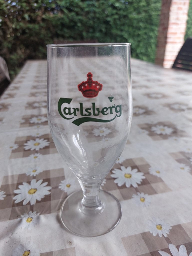 Glas Carlsberg 0,25 liter, Ophalen of Verzenden, Zo goed als nieuw, Glas of Glazen, Overige merken