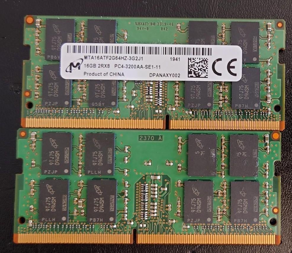 MICRON 32 GB NATRIUM PC4-3200 DDR4, Computers en Software, 32 GB, Verzenden, DDR4, Refurbished
