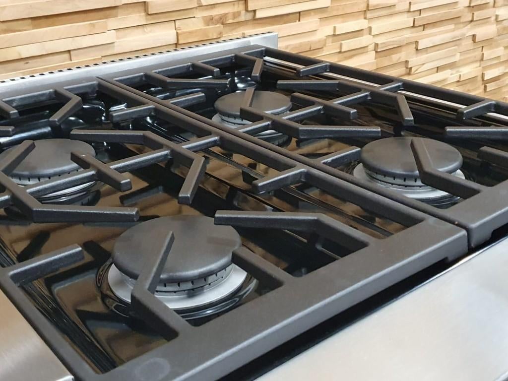 🔥Luxe Wolf Fornuis 120cm rvs 2 elektrische ovens Teppanyaki, Ophalen, 60 cm of meer, Zo goed als nieuw, Energieklasse A of zuiniger