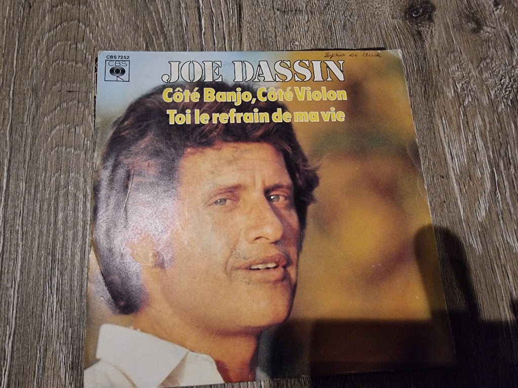 7" Joe Dassin - Côté Banjo, côté violon, Enlèvement ou Envoi, Single, 1970 - 1979, Utilisé