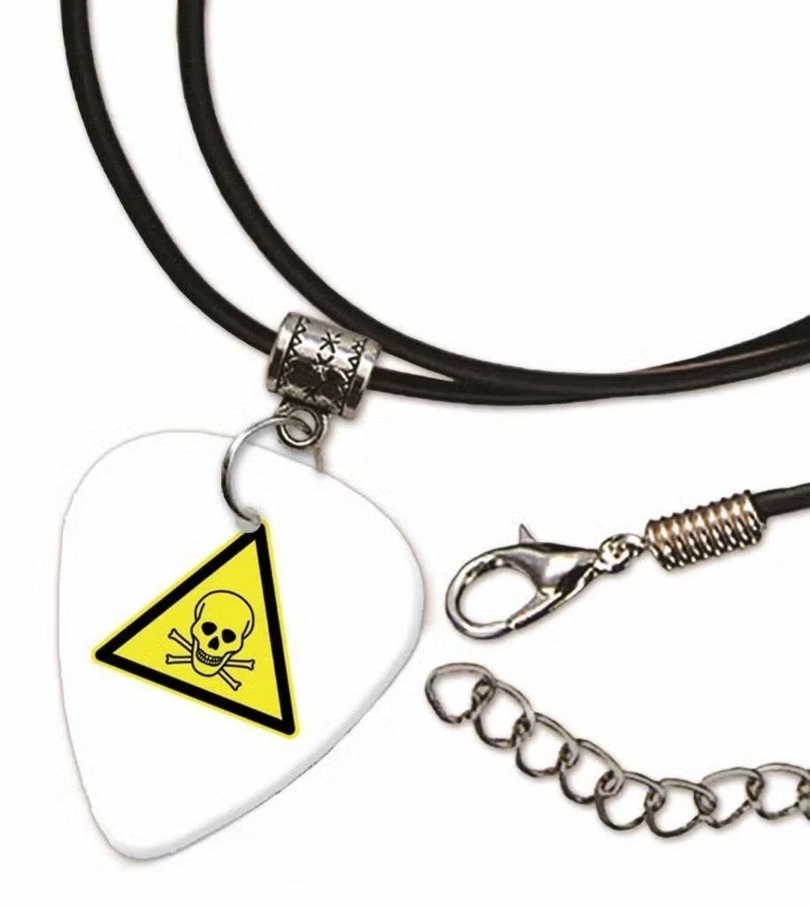 Vergif teken plectrum ketting, sleutelhanger of oorbellen, Enlèvement ou Envoi, Neuf