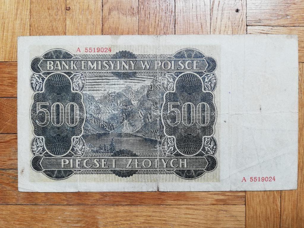 500 zlotys des années 40, Ophalen of Verzenden