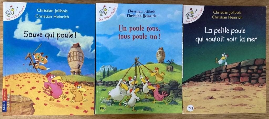 3 albums P'TITES POULES de Christian Jolibois, Enlèvement ou Envoi, Comme neuf, Christian Jolibois, Fiction général