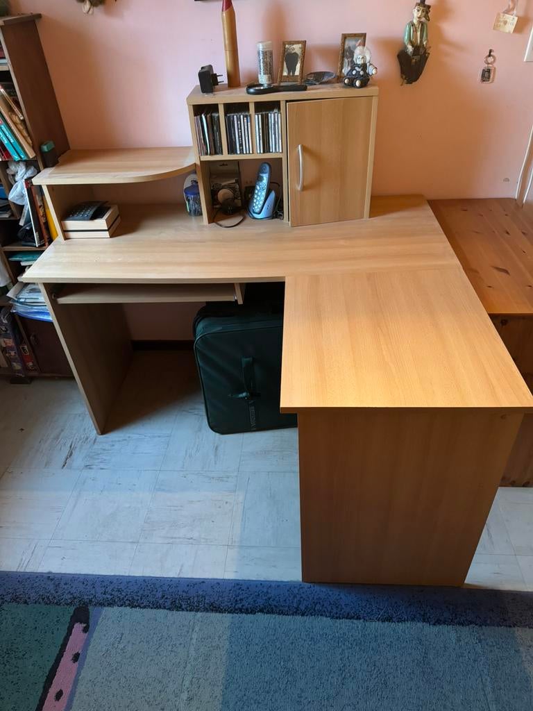 Bureau d’angle, étudiant, gameur, set up gaming, Maison & Meubles, Enlèvement, Comme neuf