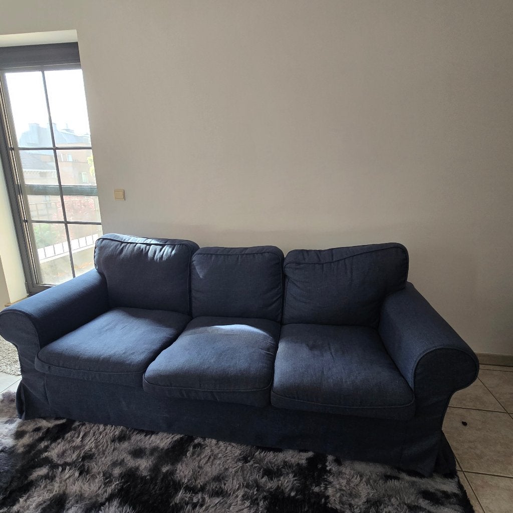 IKEA EKTORP 3-Seater Sofa – Tallmyra Blue, Enlèvement, Comme neuf, Bois, Modern