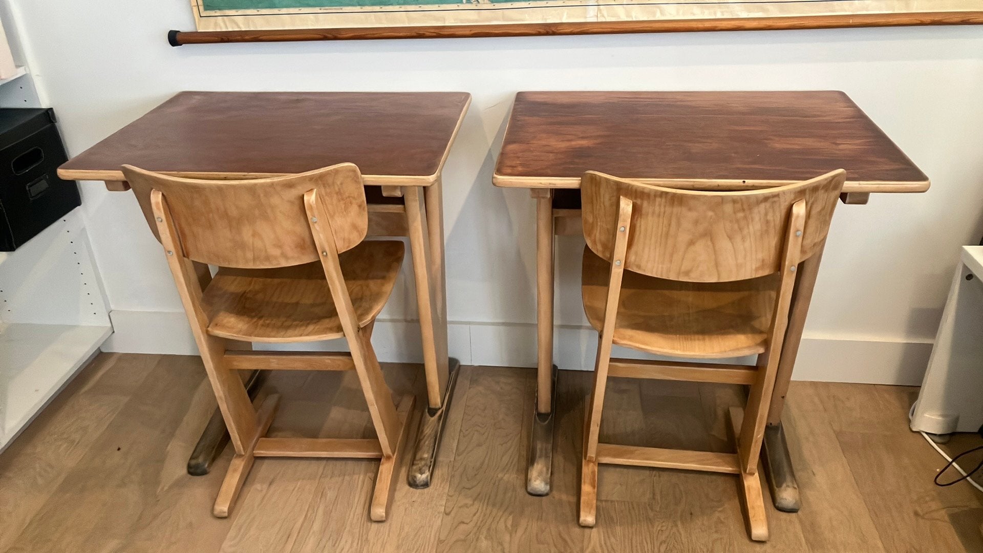 Casala schoolset 1960 stoel + schoolbank(2 sets), Ophalen