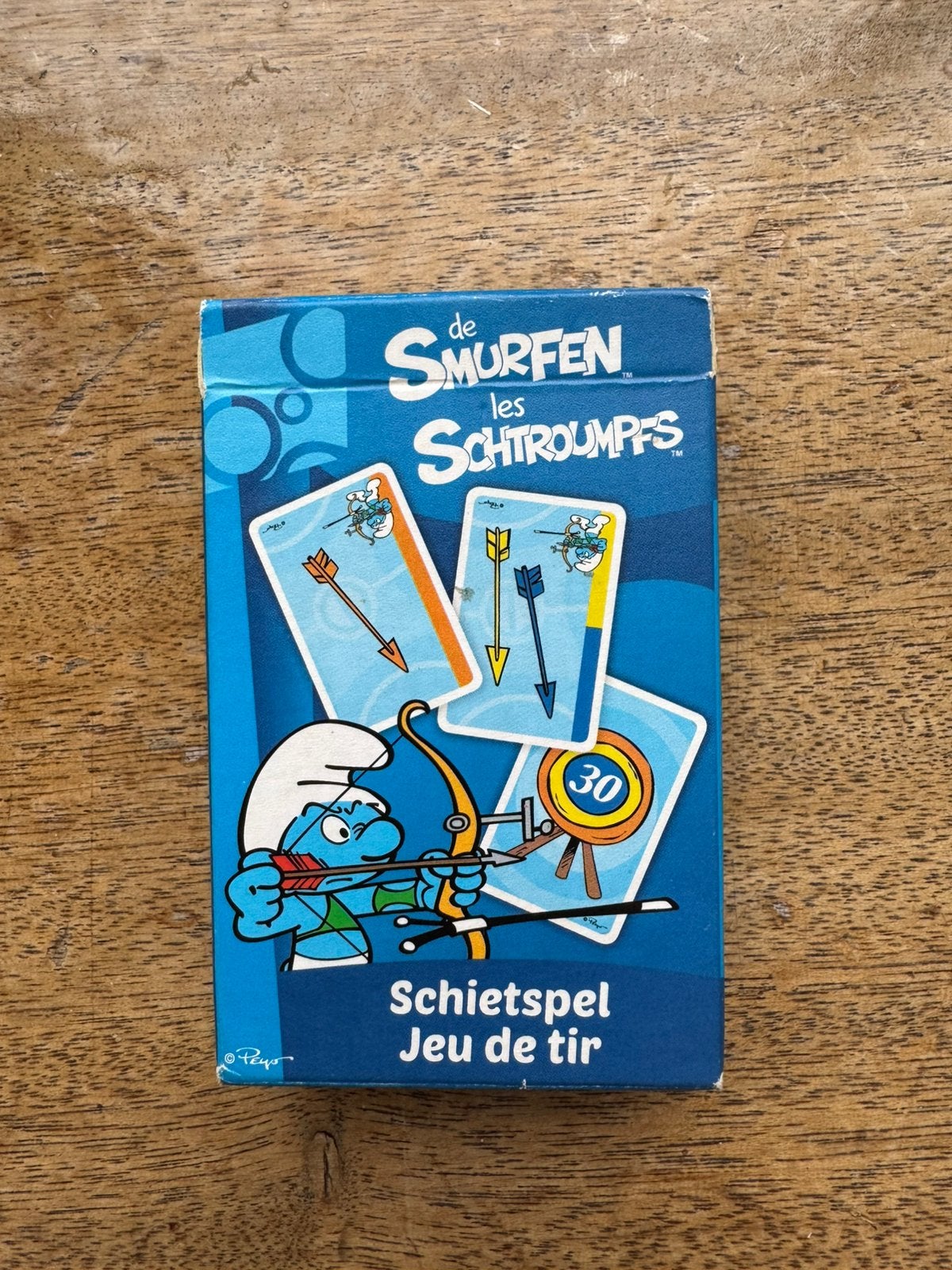 Smurfenspel - Schietspel - De smurfen - kaartspel, Collections, Schtroumpfs, Enlèvement, Comme neuf, Différents Schtroumpfs, Ustensile