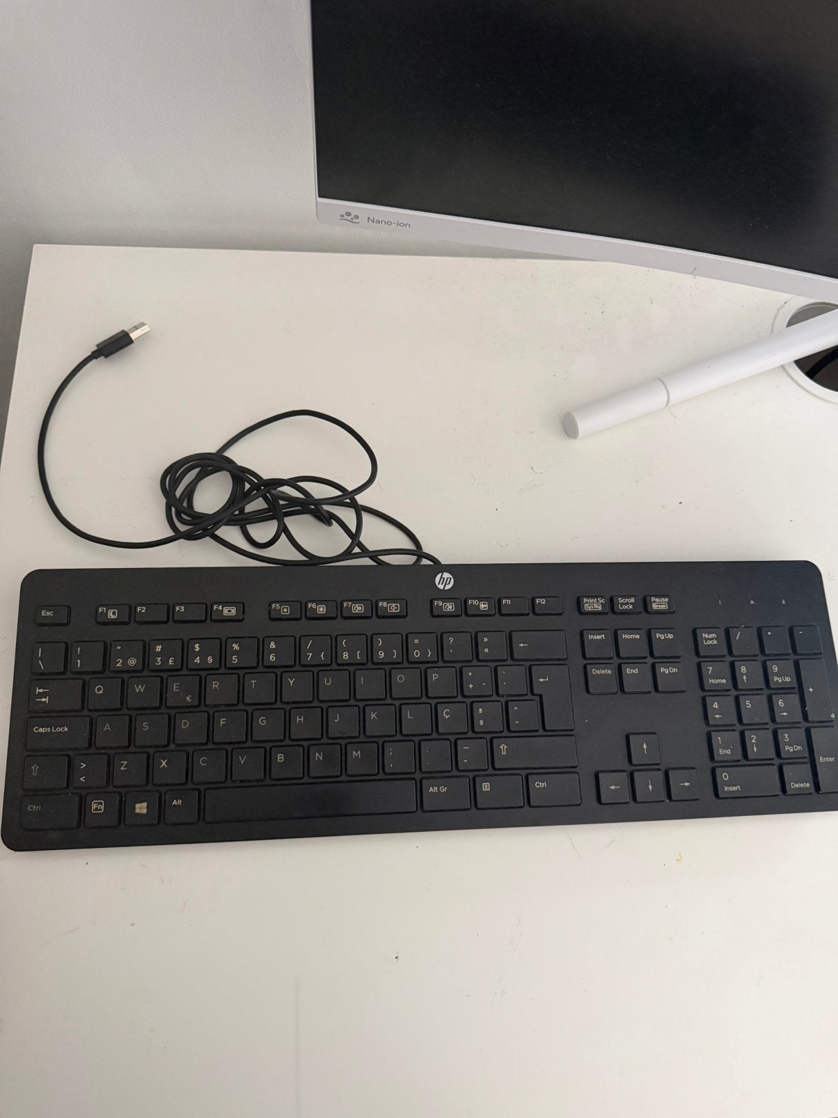 HP Toetsenbord QWERTY, Computers en Software, Toetsenborden, Ophalen, Azerty, Zo goed als nieuw