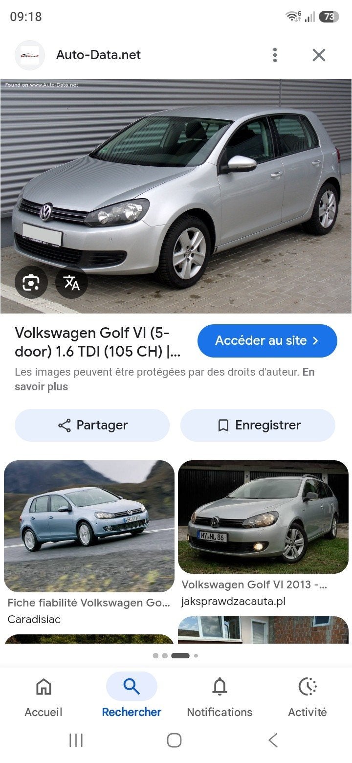 GOLF VI 1.4L TFSI, Particulier, Automatique, Achat, Golf