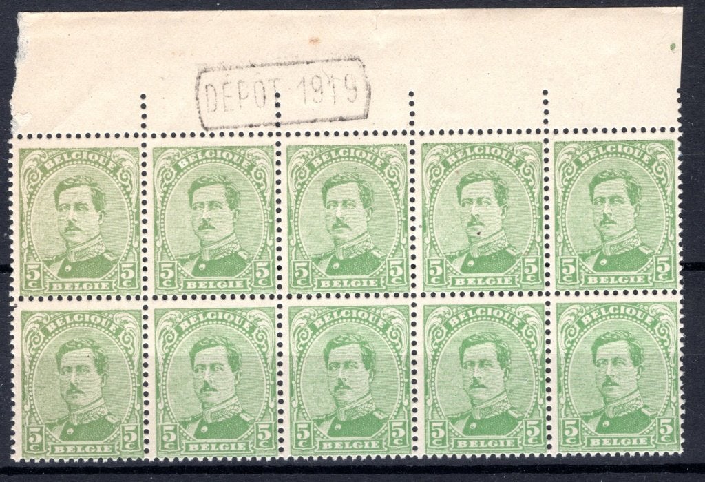 137 MNH 1915 - Z.M. Koning Albert 1 (10 stuks), Postzegels en Munten, Verzenden, Postfris, Postfris