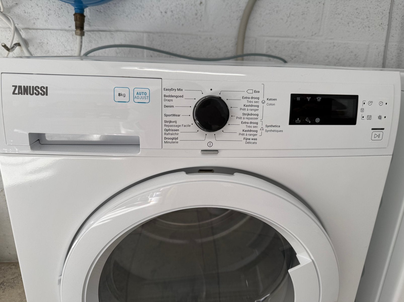 Zanussi 8kg warmtepompdroogkast, Elektronische apparatuur, Ophalen, Zo goed als nieuw