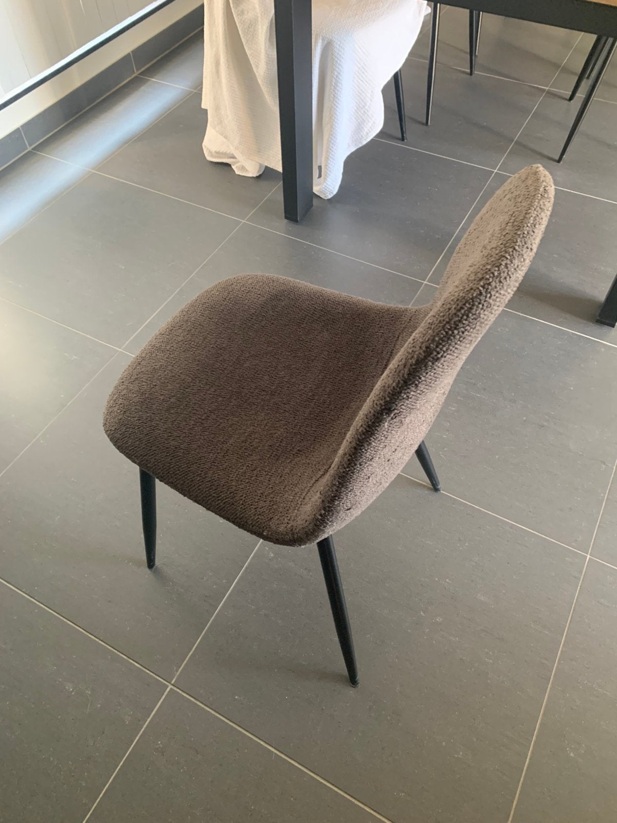 10 eetkamerstoelen grijs, Ophalen, Zo goed als nieuw, Grijs