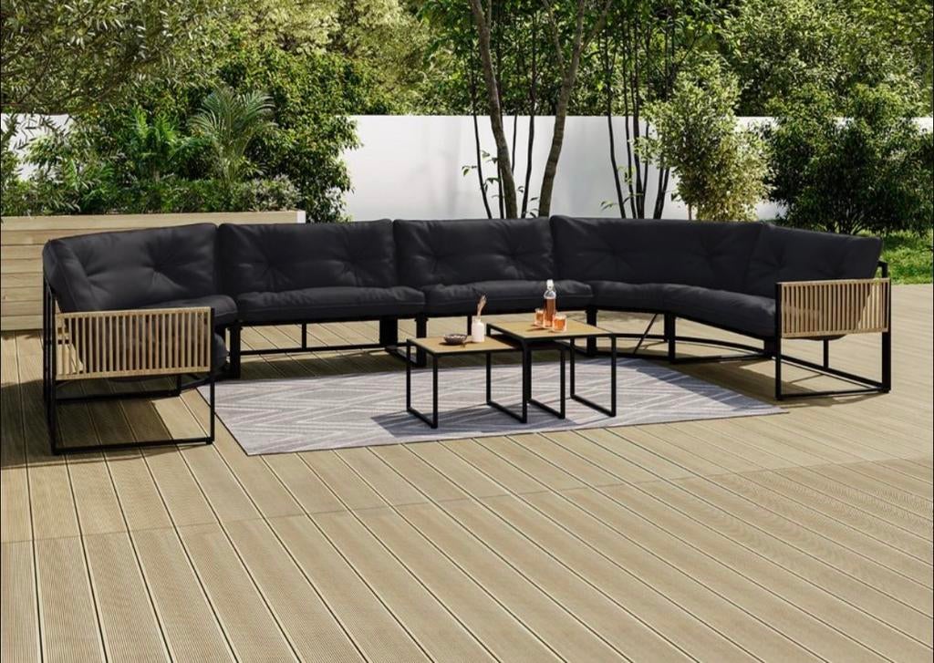 Nieuw Hoekloungeset te koop, Tuin en Terras, Tuinsets en Loungesets, Ophalen, Meer dan 8 zitplaatsen, Loungeset, Nieuw