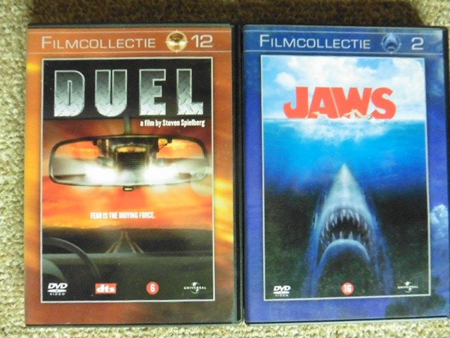 Duel (1971) + Jaws (1975) Steven Spielberg dvd pakket, Cd's en Dvd's, 1960 tot 1980, Engels, Nederlands, Ophalen of Verzenden