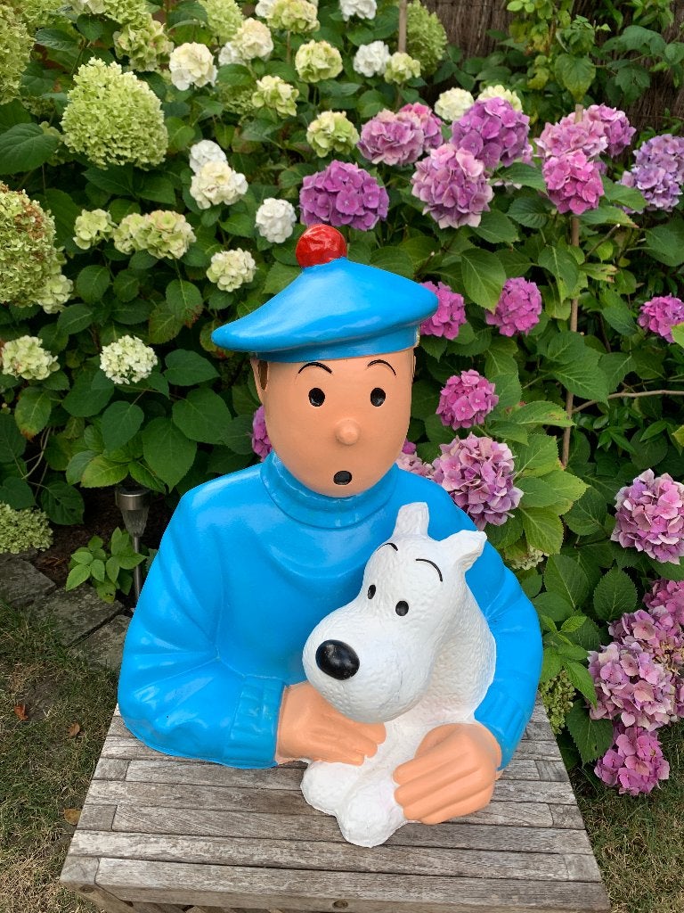 KUIFJE: BUSTE KUIFJE/BOBBIE DE ZWARTE ROTSEN, Enlèvement, Tintin, Neuf, Statue ou Figurine