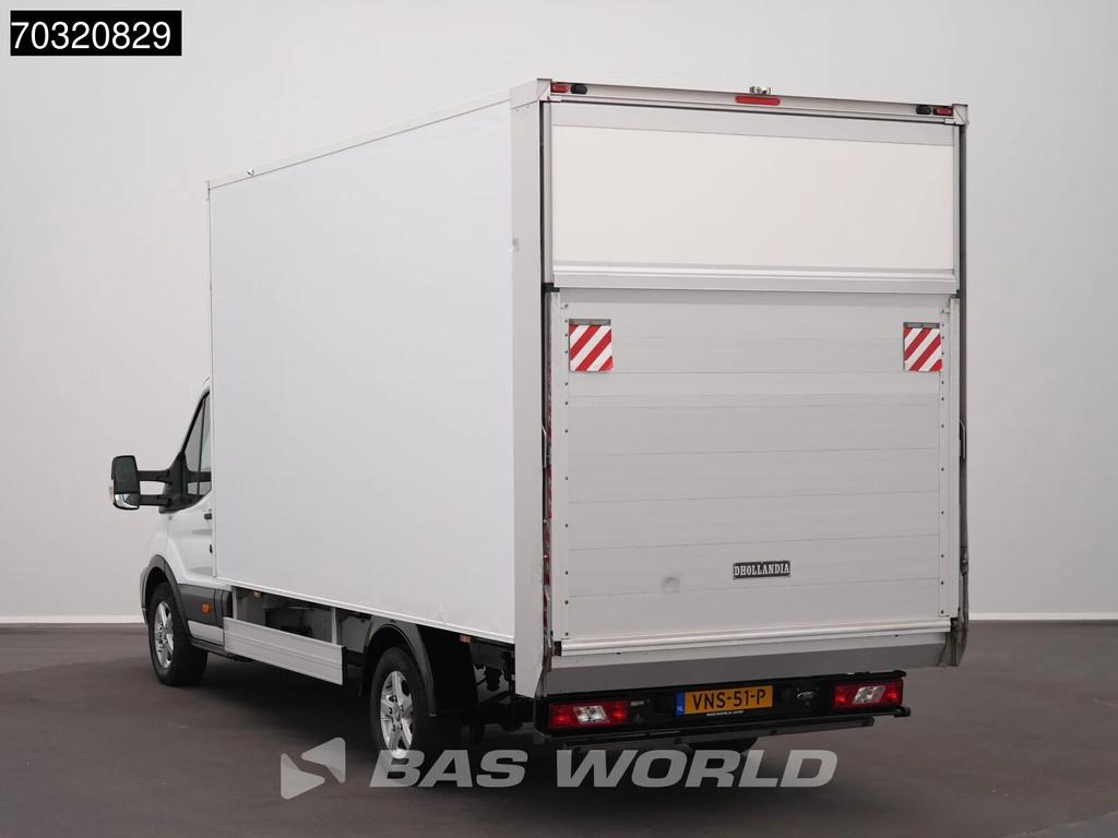 Ford Transit 130pk D'Hollandia Laadklep Zijdeur Bakwagen Cam, Auto's, Stof, Euro 6, 4 cilinders, Wit