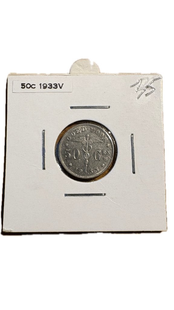 ALBERT I: 50 CENT 1933V (2), Ophalen of Verzenden