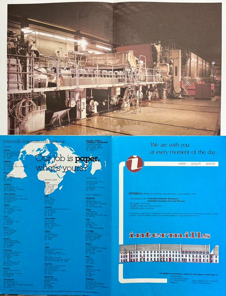Intermills Papeterie Malmedy Folders publicitaire, Enlèvement, Comme neuf