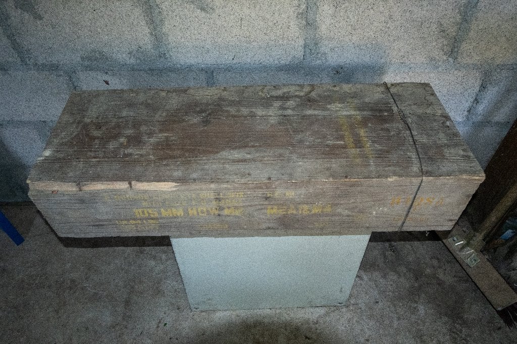 Caisse munition obus WW2 2Wk américaine obusier 105mm M2, Collections, Enlèvement, Autres