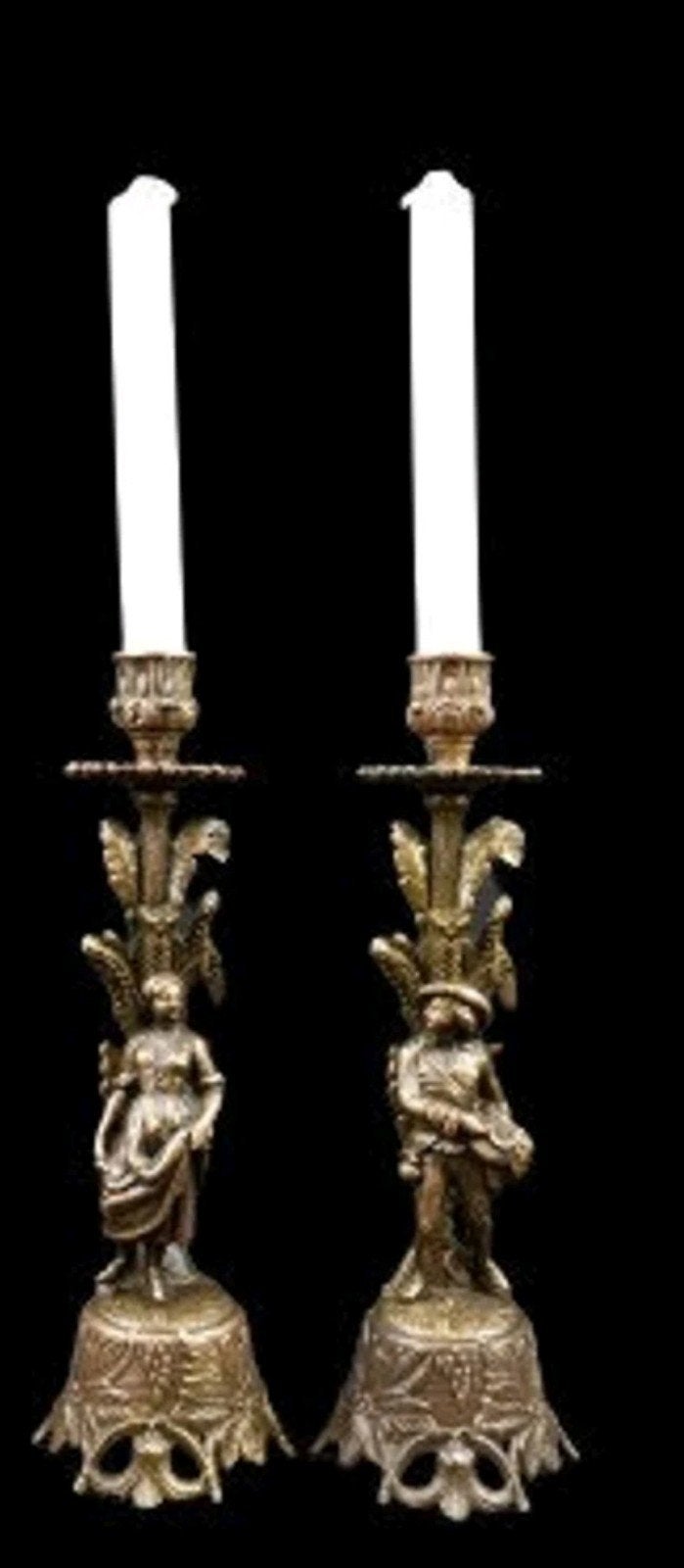 Chandeliers vintage en bronze pour homme et femme - années 1, Enlèvement ou Envoi