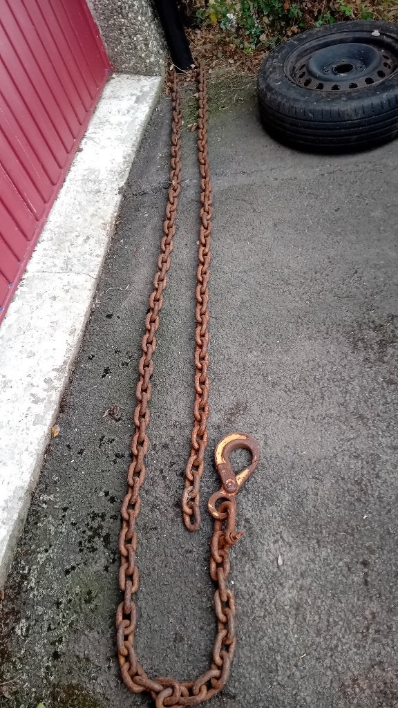Chaîne Acier Attelage/Levage Long. 5,50 m, Bricolage & Construction, Enlèvement, Utilisé, Manuelle