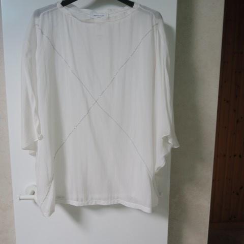 Oversized blouse wit zijde Fabiana Filippi mt 40 (it 44), Kleding | Dames, Maat 38/40 (M), Wit, Ophalen of Verzenden, Zo goed als nieuw