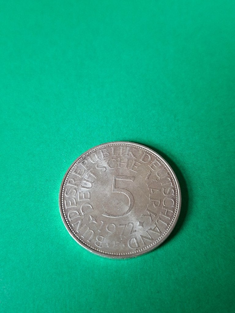 1972 F Duitsland 5 mark in zilver Stuttgart, Postzegels en Munten, Munten | Europa | Niet-Euromunten, Verzenden, Duitsland, Losse munt