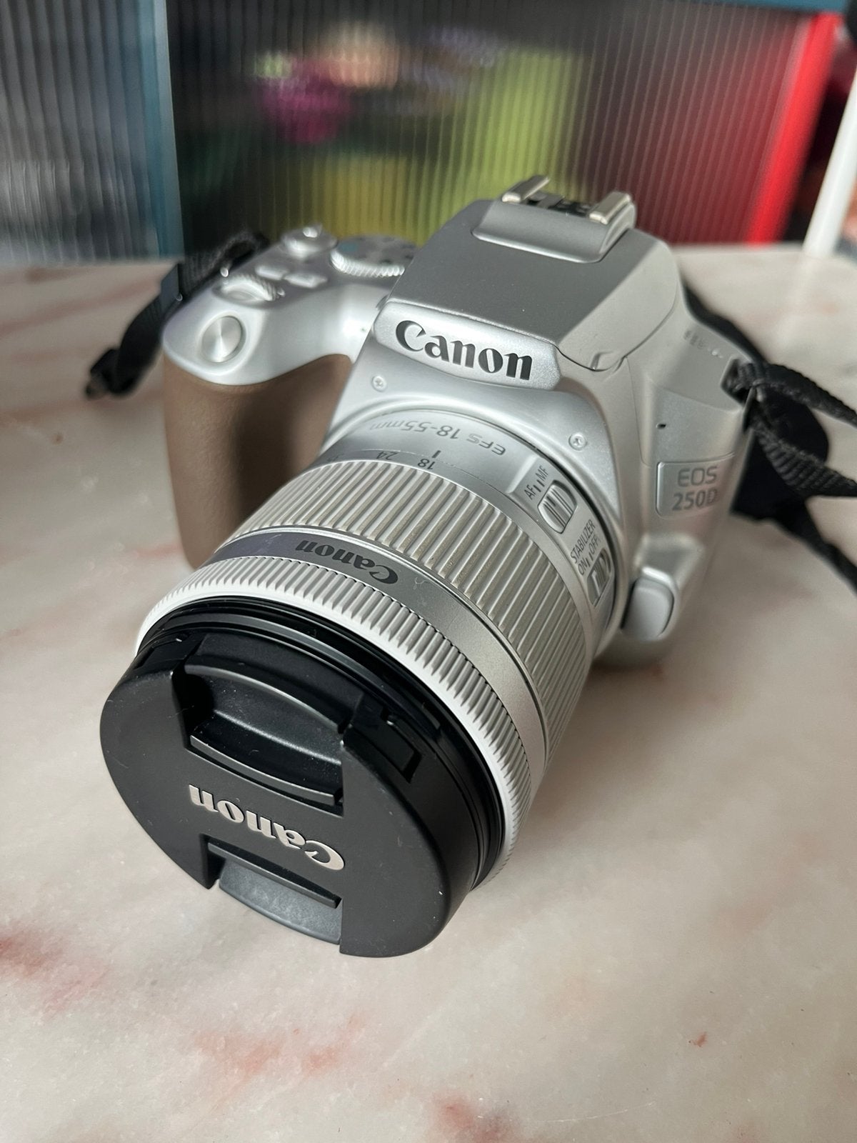 Canon EOS 250D, Audio, Tv en Foto, Ophalen of Verzenden, Zo goed als nieuw, Cameratas, Canon