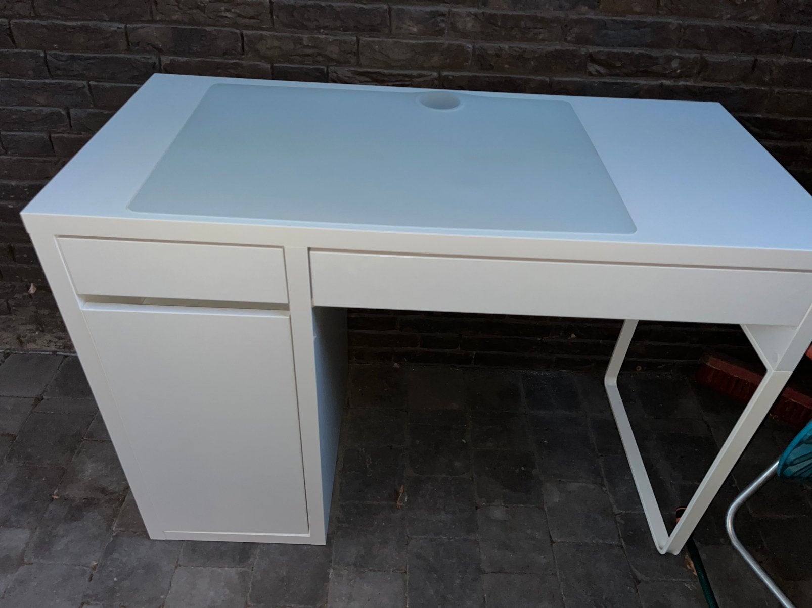 Bureau met bijpassende bureaustoel, Huis en Inrichting, Ophalen, 105 cm, Gebruikt, Spaanplaat of MDF