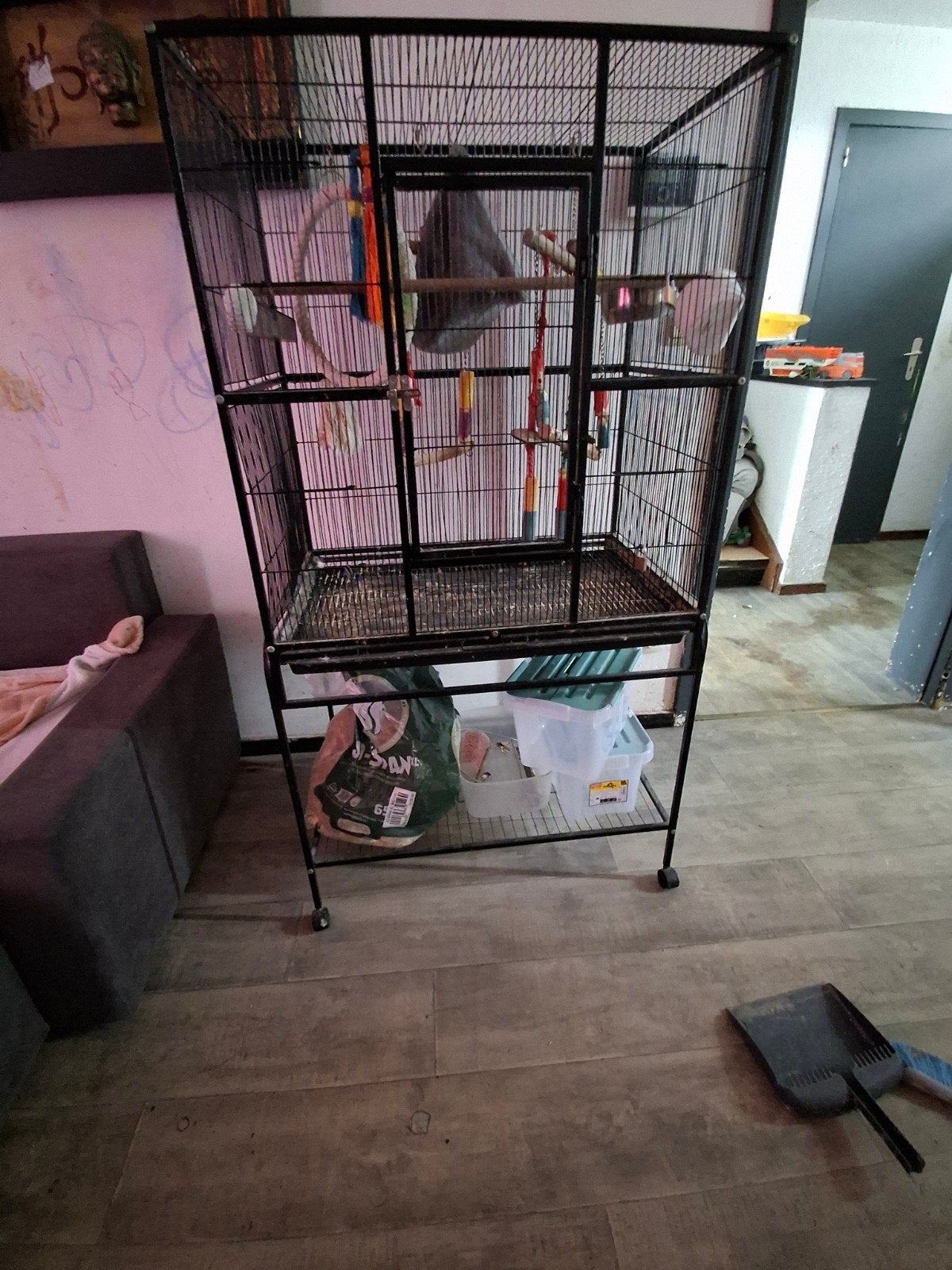 cage oiseaux, Ophalen, Zo goed als nieuw, Metaal, Vogelkooi