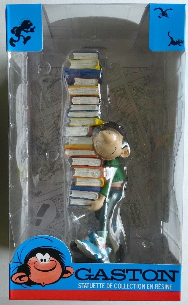 Gaston Lagaffe statuette pile d'albums Collectoys, Collections, Enlèvement, Neuf, Autres types