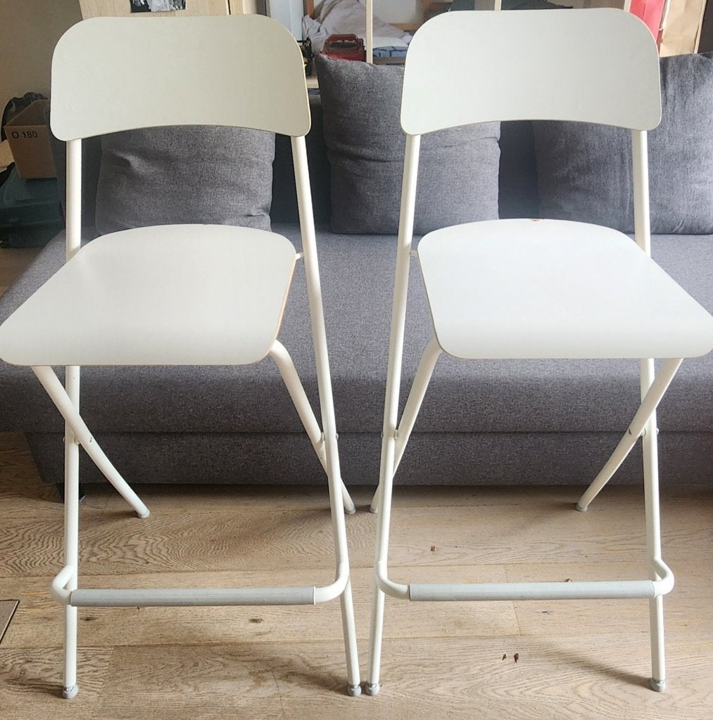 2 chaises Franklin (hauteur 73 cm), Maison & Meubles, Chaises, Deux, Enlèvement, Utilisé, Chaise pour table haute