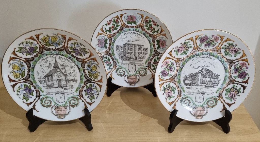 3 prachtige limoge borden van Hechtel, Ophalen of Verzenden