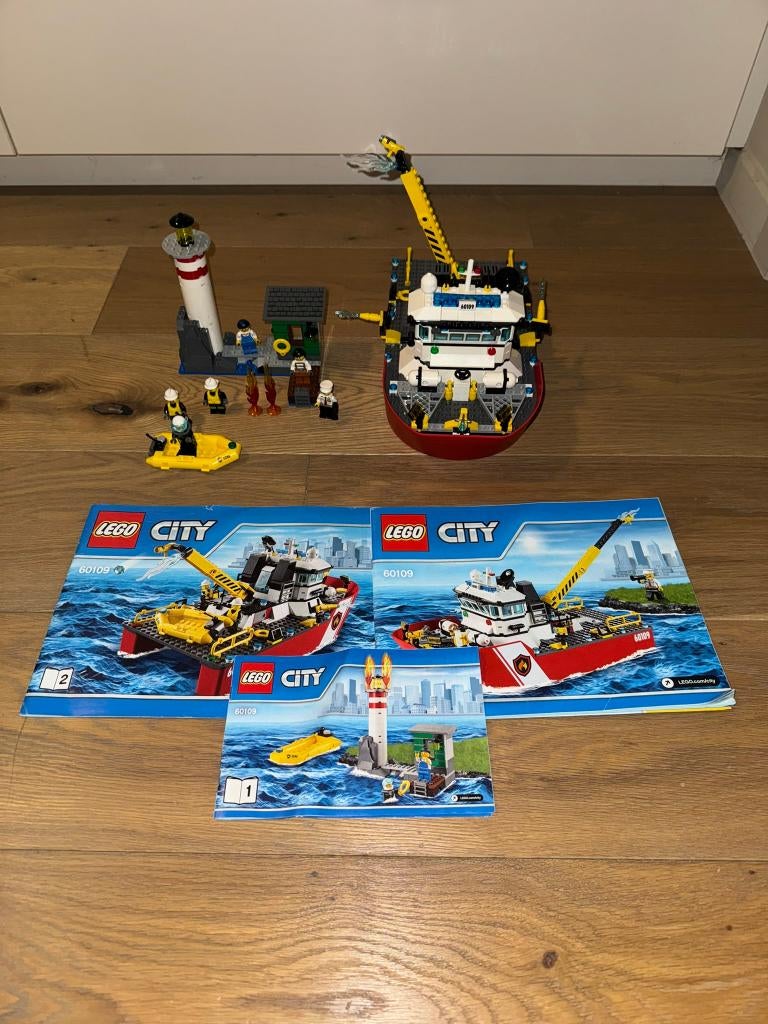 LegoCity  60109 Brandweerboot, Ophalen of Verzenden, Gebruikt, Complete set, Lego