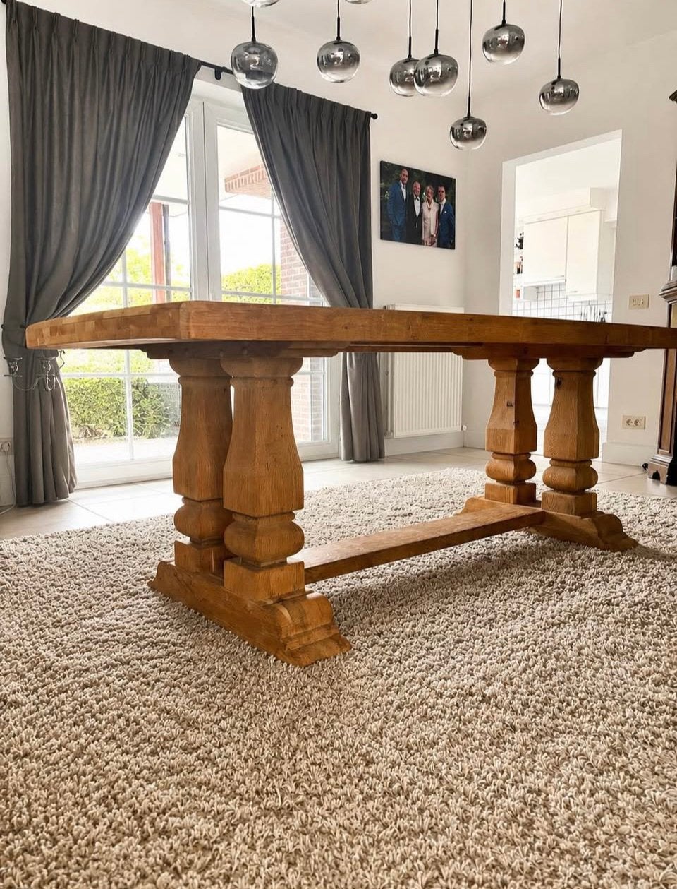 Eiken klooster tafel, Ophalen