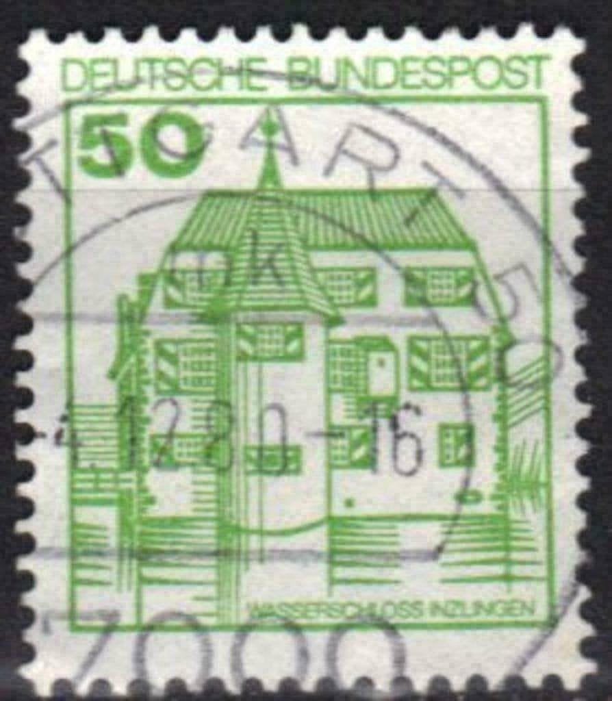 Allemagne Bundespost 1979-1980 - Yvert 877 - Châteaux (ST), Envoi, Affranchi