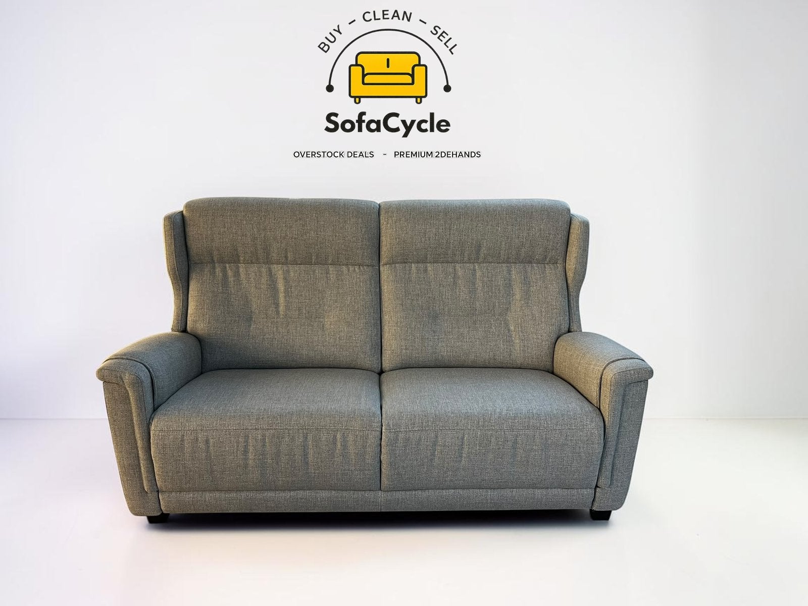 Chaise en tissu gris à haut dossier - d'occasion, Enlèvement ou Envoi, Comme neuf, SofaCycle, Tissus