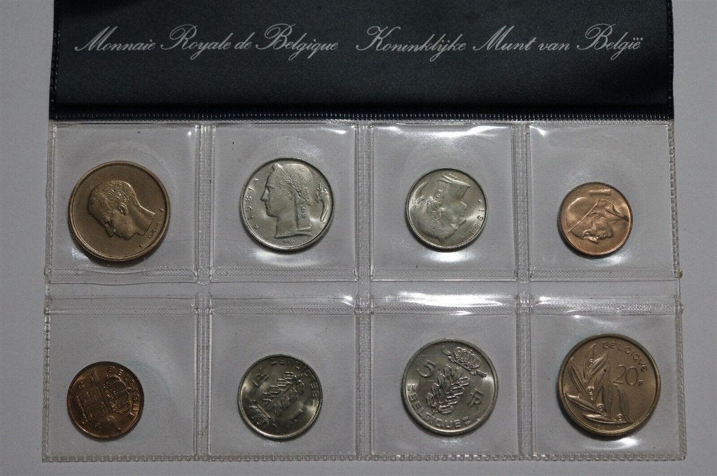 Belgique : Set annuel 1981 FR + VL (8 pièces), Timbres & Monnaies, Envoi, Série