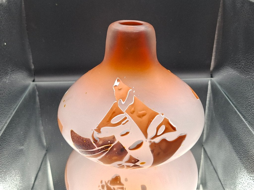 Vase de Louis Leloup du Val Saint Lambert. Signé, Antiek en Kunst, Ophalen