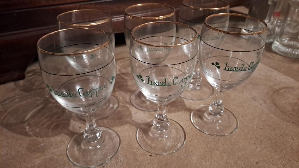 6 Irish koffieglazen, Ophalen