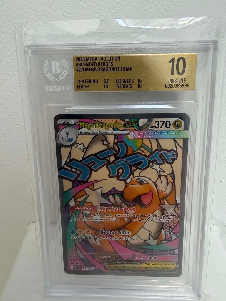 Mega dragonite ex #271 BGS Pristine 10, Enlèvement ou Envoi, Neuf, Cartes en vrac, Foil
